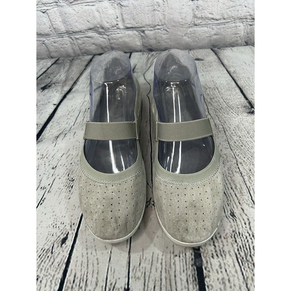 G.H. BASS & CO. Pippa Suede Leather Perfed Mary Jane Flats Slip On Size 8.5M - Picture 4 of 11